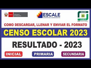 CENSO ESCOLAR 2023 Resultados del Ejercicio Educativo CÉDULAS ELECTRÓNICAS inicial, primaria, secund