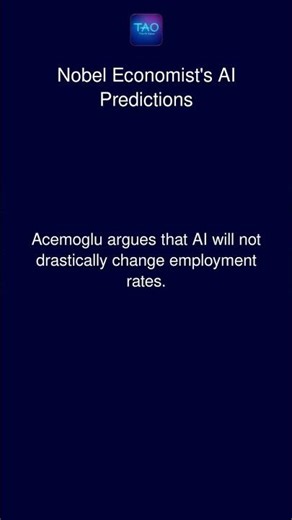 Nobel Economist's AI Predictions