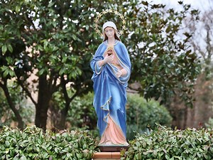 39 Inch Virgin Mary Statue: Immaculate Heart, Outdoor Decor - Etsy