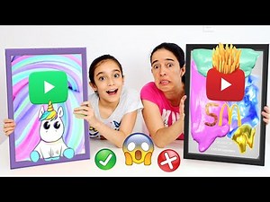 COLORINDO A PLACA DO YOUTUBE COM SLIME ★ Desafio do Play de Slime de 5 Milhões de Inscritos