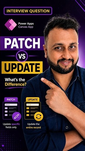 Patch vs Update in Power Apps 🔥 | Canvas App Interview Question