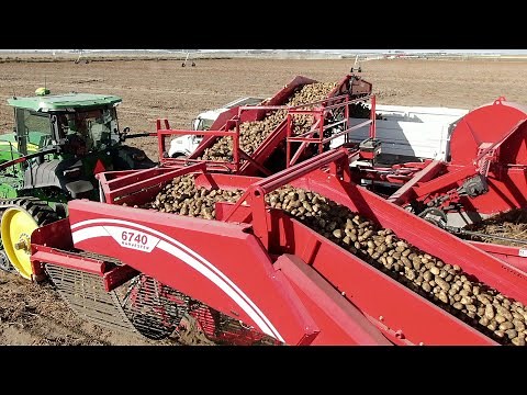 Idaho Potato Harvest Featuring NEW Spudnik 6740 Combine with Holding Tank | Holm Farms Roberts, ID