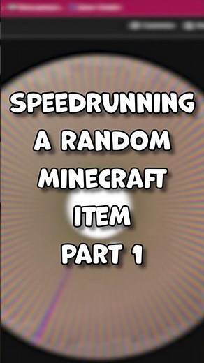 Speedrunning a Random Minecraft Item Part 1 #minecraft #minecraftspeedrun