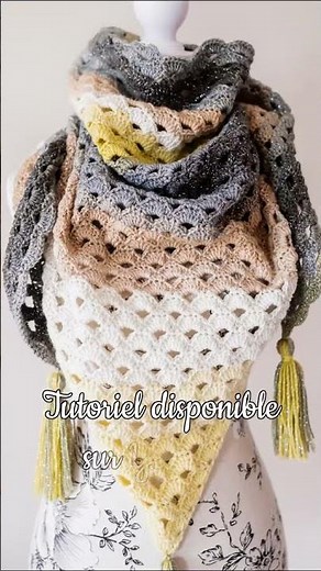 🧶 Nouveau tutoriel crochet : Châle Milo ✨