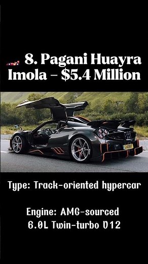 Top 10 Most Expensive Sports Cars in the World 2025 💸🔥 #shortsfeed #shorts #top