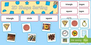 2D Shape Sorting Interactive Display Pack
