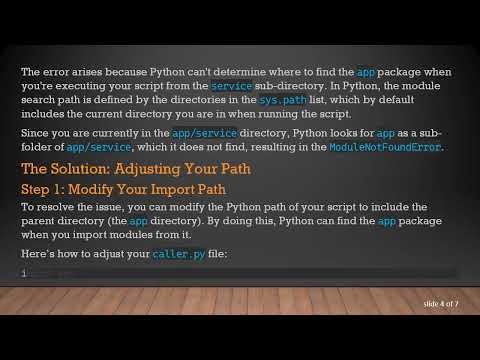 Resolving ModuleNotFoundError in Python: Understanding Import Paths