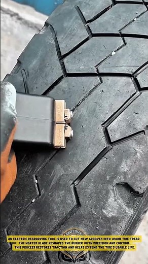 Tire Regrooving Process reshaping tread grooves to improve grip performance