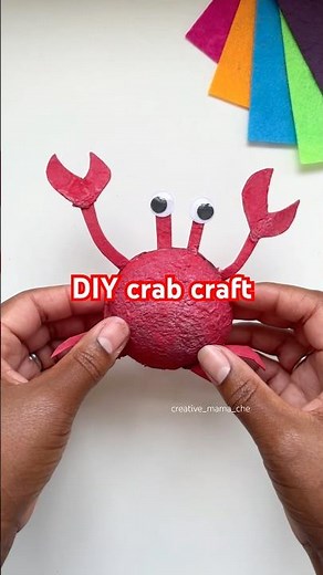 DIY Crab Craft 🦀 | Easy Egg Carton Recycling Project for Kids