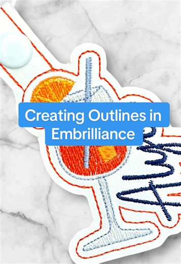 Part 1- how to create outlines in Embrilliance! #embroidery #learnembroidery #embroiderytutorial #learnontiktok #embroiderymachine