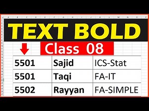 How to Make Your Text Bold in Microsoft Excel | Shortcut Key to Bold your text in Excel