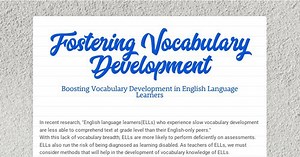 Fostering Vocabulary Development