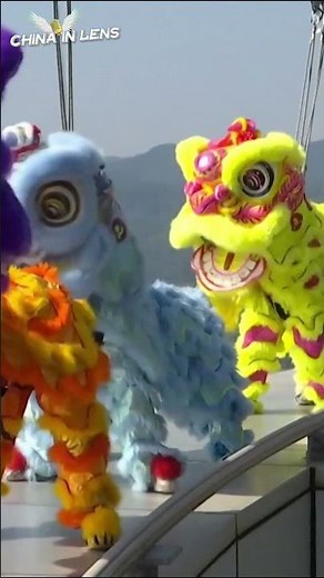 Macao stages aerial lion dance to mark 25th anniversary of return to China