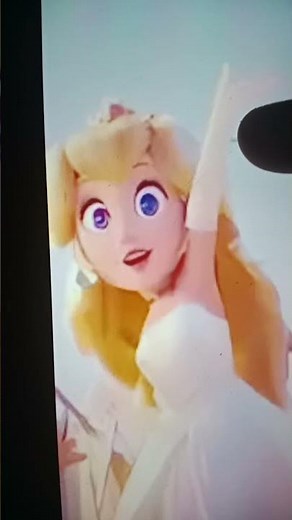 princess peach is wearing a sadistic gas mask for Halloween 2025 in November