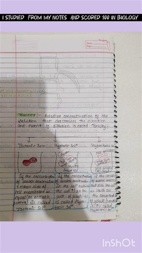 Absorption by roots Toppers notes 📖 #icse #biology #study #boardexam #icse2027 #shorts