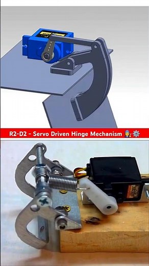 R2-D2 - Servo Driven Hinge Mechanism Animation 👩‍🔧⚙️ #mechanical #automobile #animation #3d #cad 🔥