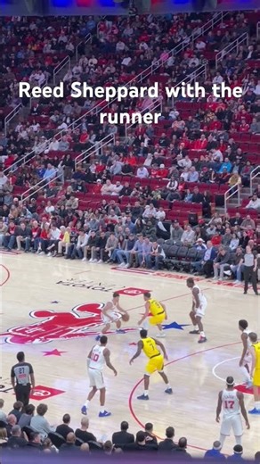 Reed Sheppard with the runner #nba #basketball #houston #houstonrockets #reedsheppard