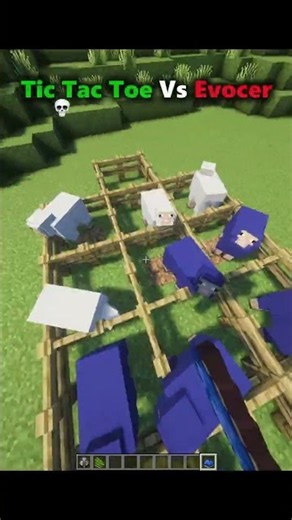 Tic tac toe VS evocer in minecraft #minecraft #gamingshort #gaming #shorts