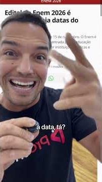 💥 novidades sobre o edital do Enem 2026 #shorts #enem2026 #enem