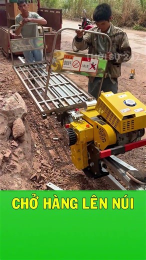 Chỉ 1 đường ray mà chở hàng lên núi dễ dàng