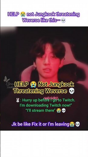 OMG 😭The Way Jungkook Was Ready To Leave Weverse 😭 #BTS