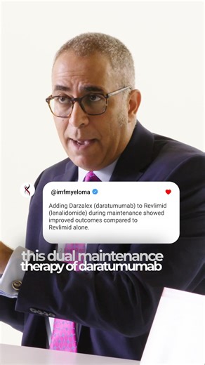 28K views · 278 reactions | Should Darzalex (daratumumab) continue after transplant alongside Revlimid (lenalidomide)? Dr. Joseph Mikhael unpacks key ASCO/EHA findings that are reshaping #myeloma maintenance therapy. Watch now. #AskTheIMF #mmsm | International Myeloma Foundation | Facebook