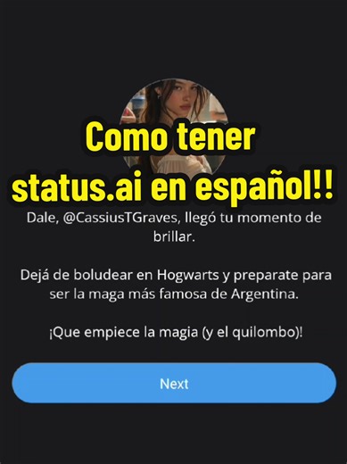 Cómo configurar Status.ai en español argentino