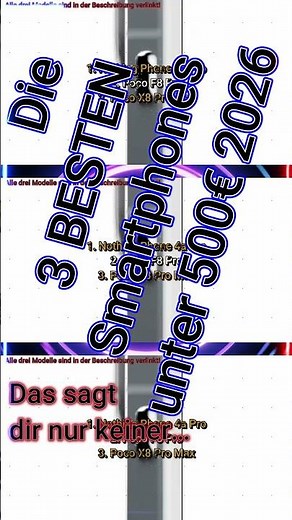 Die 3 BESTEN Smartphones unter 500€ 2026 Zusammenfassen