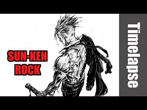 Drawing Ken Kitano ( Sun-Ken Rock Manga) - Timelapse | Red Hawk