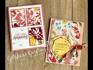 Stampin' Up!'s Fine Art Floral DSP for quick & easy cards!
