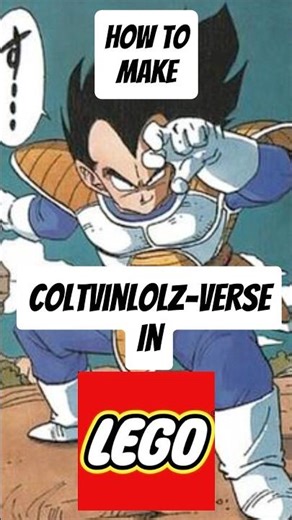 How to make Coltvinlolz-Verse Vegeta in Lego #lego #vegeta #dragonballz #anime #shorts #tutorial