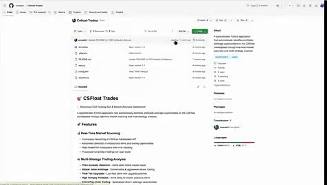 8 open source repos to take 8% off the $8 billion CS2 skin market.https://t.co/pwUEwrL5eu -> async scanner across 5 marketplaces in parallel. skinport, csfloat, dmarket, buff163, steam. one full scan in 4 seconds. 12 spreads, $695 potential profit per scanhttps://t.co/OONtZe9wWi -> async wrapper for skinport API via aiohttp. all endpoints. rate limiting out of the boxhttps://t.co/9ZR5xA70dA -> steam trading library. market price history since july 2014, sell/buy orders, inventory managementhttps
