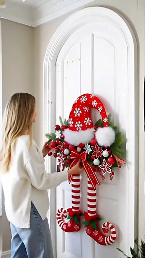 24 reactions |  Christmas Elf Door Cover – Turn Your Door into a...