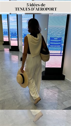 Diane Commes on Instagram: "5 idées de tenues d’aéroport élégantes & confortables pour vos prochaines vacances 🧳✈️🤍 une qui vous inspire ? - #fashion #airportstyle #styleinspiration #fashiongram #outfitsideas #travellook"