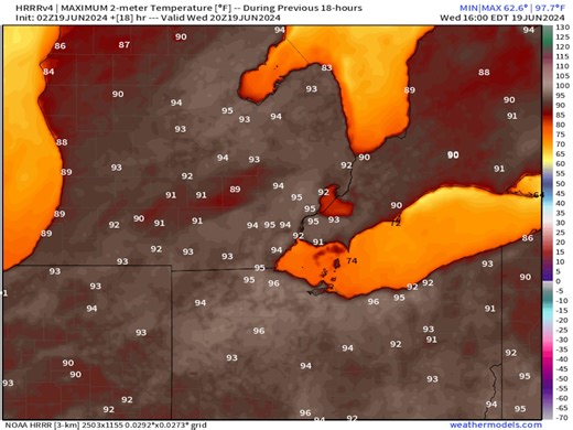 Urban heat Island effect shows which Michigan cities hold the most heat