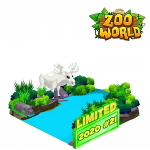 The Crossing Albino moose is here, this is the fourth piece of Albino Animalia Set! Get this animal before it flies away next Thursday, 05/28 PDT! Grab one today for yourself or your Zoomate today to be one piece away from completion! http://bit.ly/2c4oJPJ | Zoo World