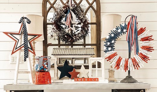 Fourth of July DIY: Make an easy clothespin wreath
