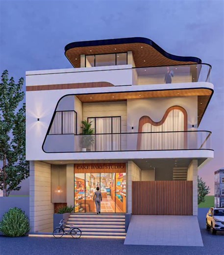 G.S. Bhatti on Instagram: "Ongoing mix use project at Udhampur, J&K. #architecturelovers #renderlovers #volumezerodesign #facadedesign #fabrication"