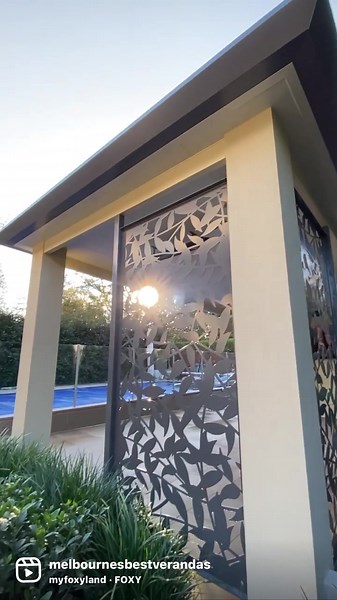 What a perfect spot to dance the night away 💃😉! Take a sneak peek at the process behind our stunning super custom freestanding veranda with downlights, fan, heat strips, speakers, power points and a nice big TV!AFL Grand Final ready! #melbournesbestverandas #colorbond #melbournebuilder #melbournebuilders #outdoorlivingspace #alfresco #patiogoals #construction #melbournedesign #backyarddesign #backyardinspo #backyardideas #roofinglife #outdoorentertaining #outdoorproject #homerenovations #backy