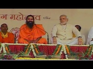 Delhi: Ramdev & Modi at Yog Shivir