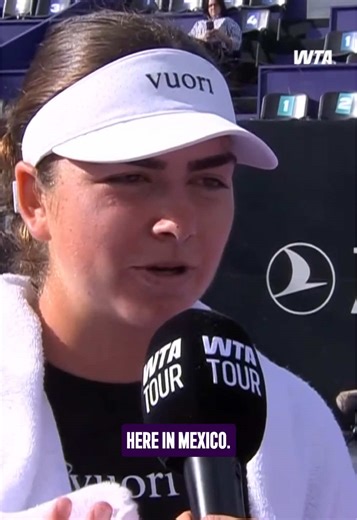 Feeling at home in Mexico 🫶 #WTA #MeridaOpen #MarinaStakusic #interview #tennis
