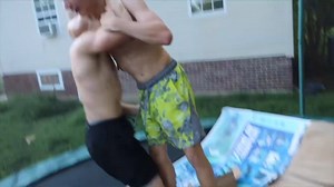 Ace Stark vs Coop “I QUIT! MATCH”- Backyard Trampoline Wrestling_ June 26, 2025