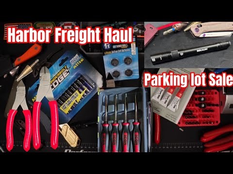 Harbor Freight Tool Haul from Parking Lot Sale 35% off Icon Tools