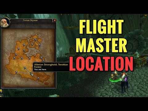 Allerian Stronghold Flight Master Location (WoW TBC)