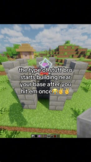 bro be turning into blockenheimer😭✌️ | #minecraft #minecraftmemes #minecraftbuilding