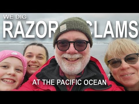 How We Beginners Learned to Catch and Clean Razor Clams at the Pacific Ocean