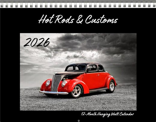 2026 Hot Rod Wall Calendar "american Iron Ii" | 8.5"x11" | Start Any Month! - Etsy