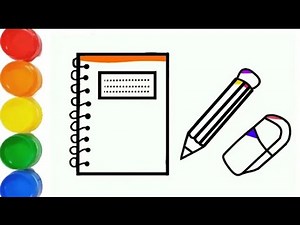How to draw a notebook vith a pen / Drawing Step by step