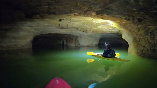 Kayaking Expedition Through a Giant Marble Mine: An Underwater Adventure