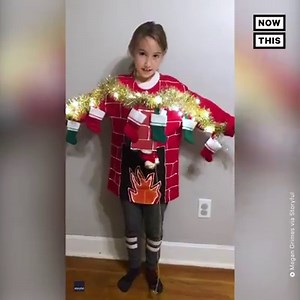 1.2M views · 12K reactions | This homemade Christmas sweater takes festive fashion to new heights  | NowThis | Facebook